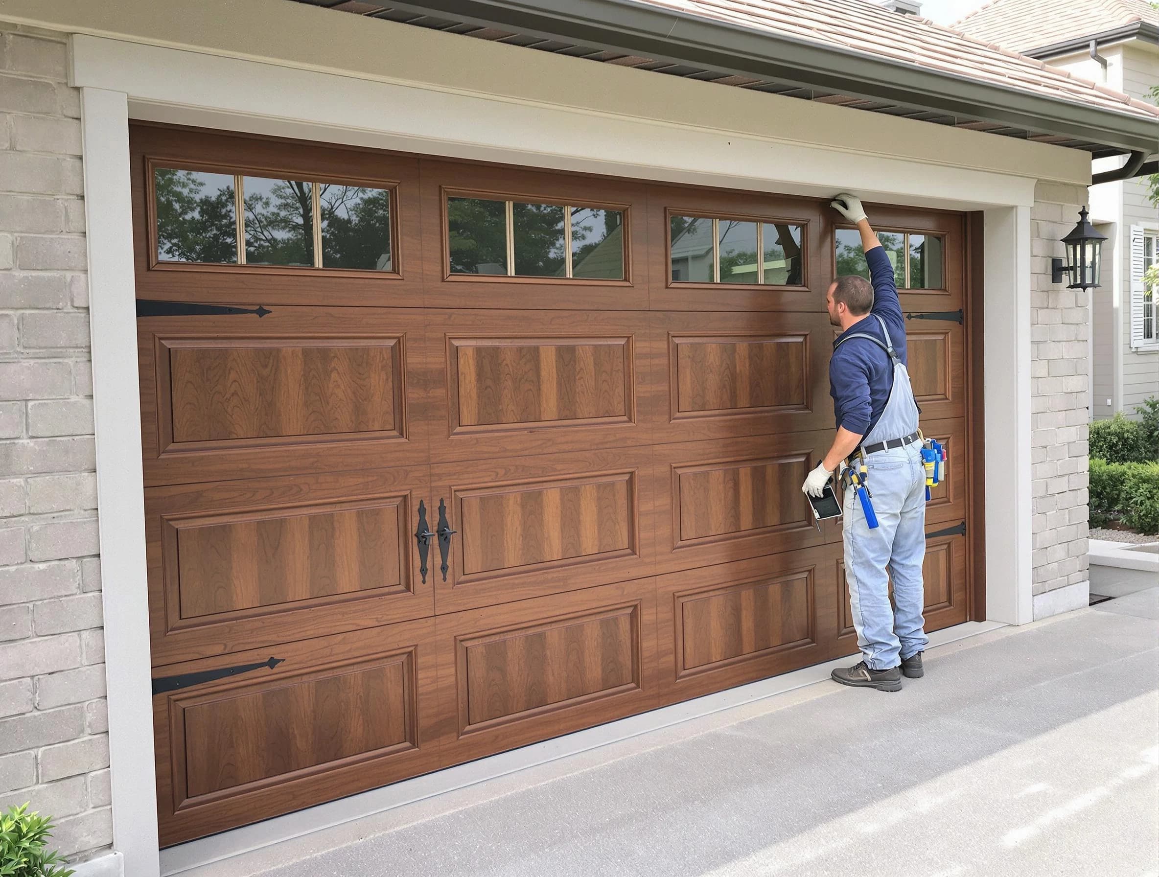Custom garage door showcase by Lyndhurst Garage Door Repair in Lyndhurst