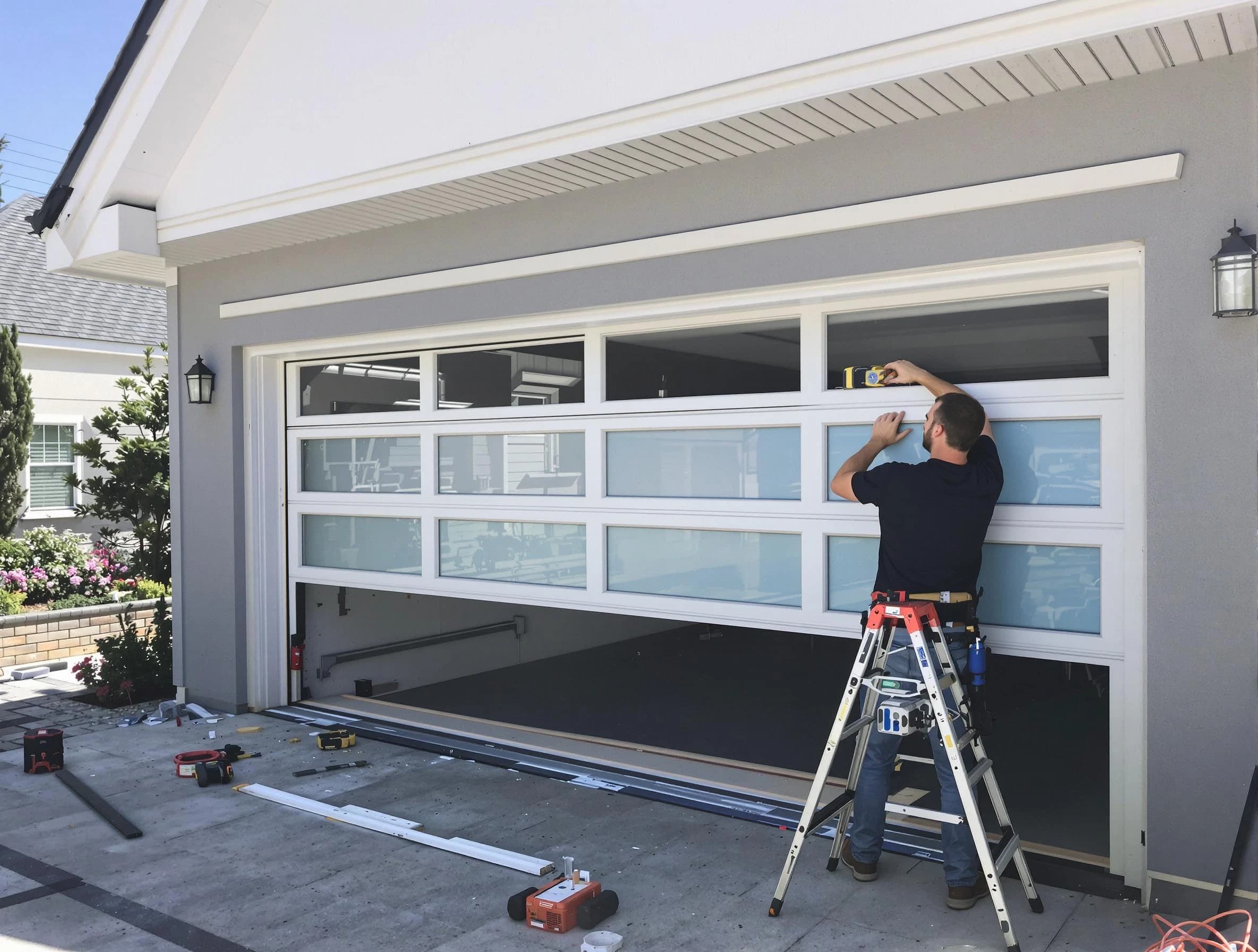 Lyndhurst Garage Door Repair team performing garage door replacement in Lyndhurst