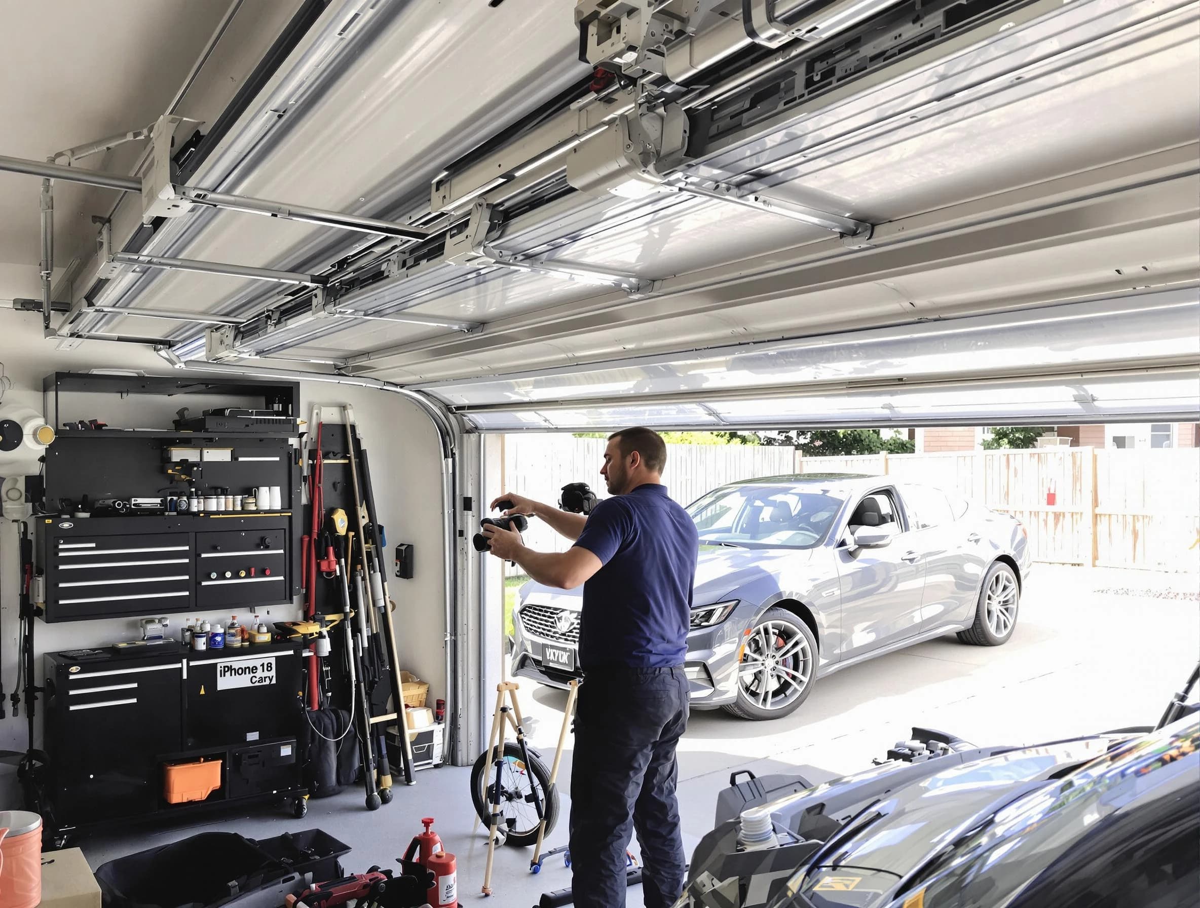 Lyndhurst Garage Door Repair technician fixing noisy garage door in Lyndhurst