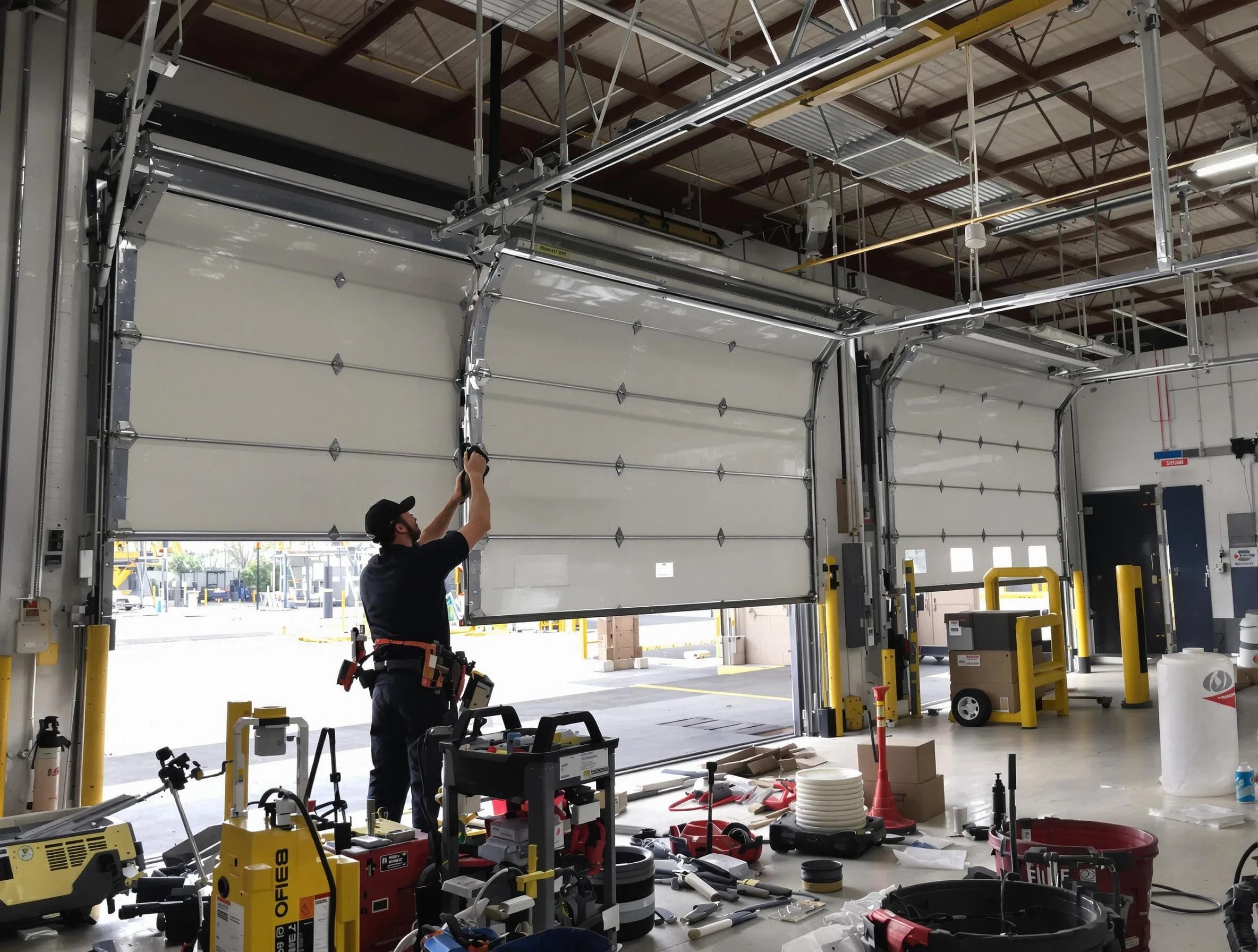 Lyndhurst Garage Door Repair technician performing commercial garage door repair in Lyndhurst