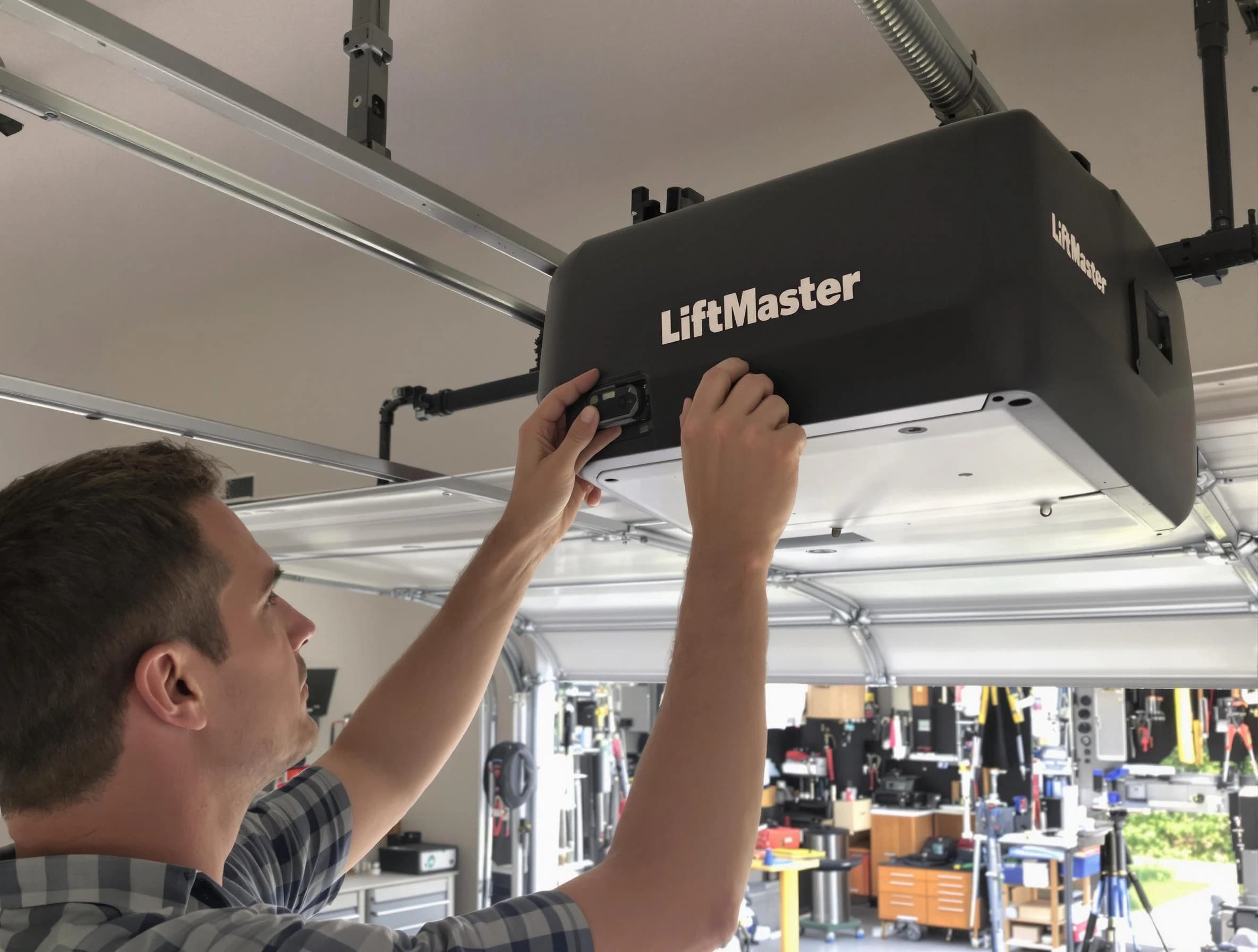 Lyndhurst Garage Door Repair technician repairing garage door opener in Lyndhurst