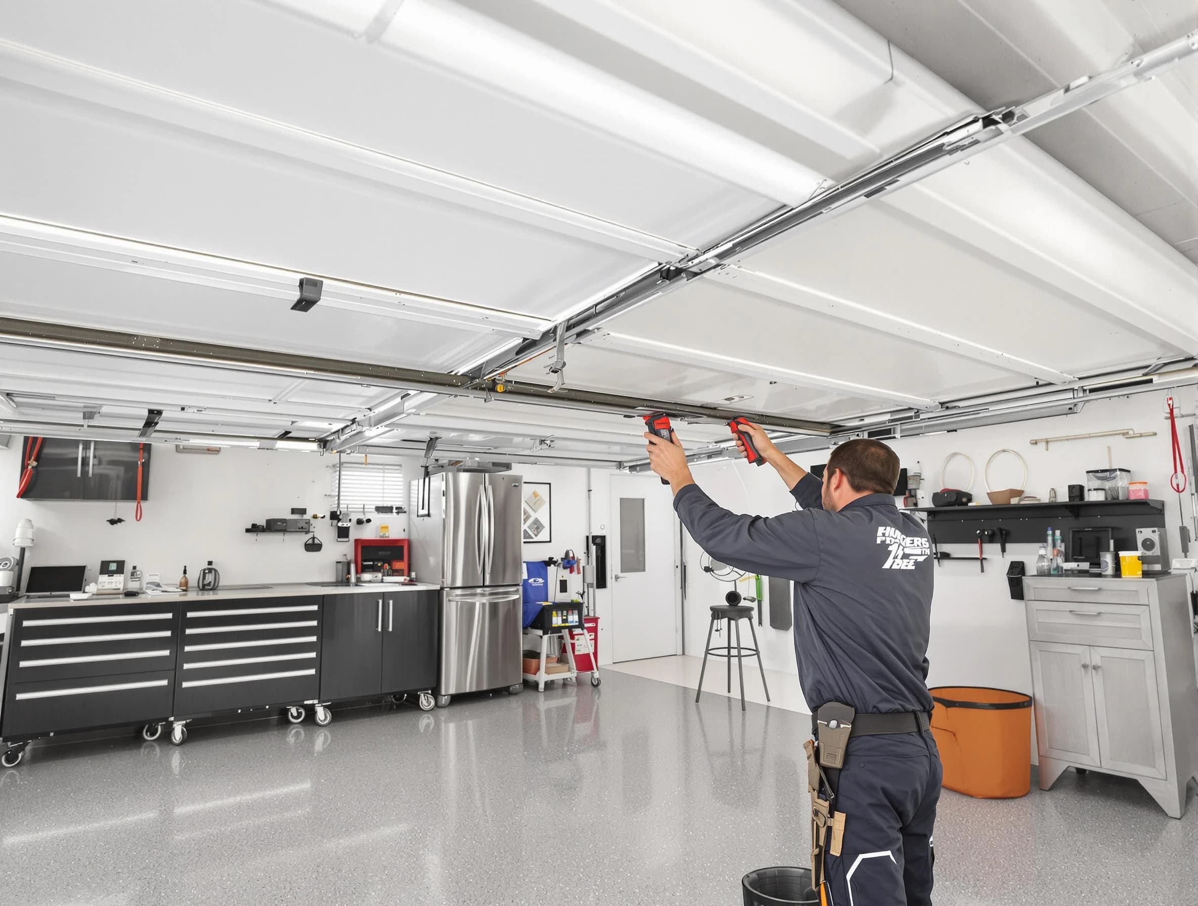 Overhead garage door repair service by Lyndhurst Garage Door Repair in Lyndhurst