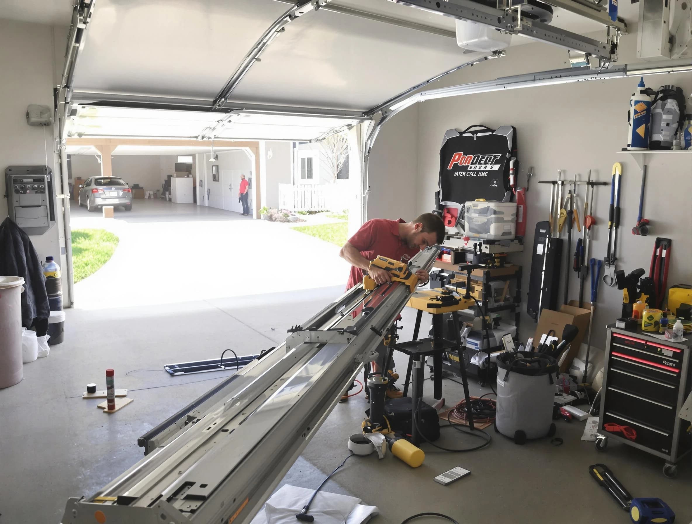 Lyndhurst Garage Door Repair expert performing track repair in Lyndhurst