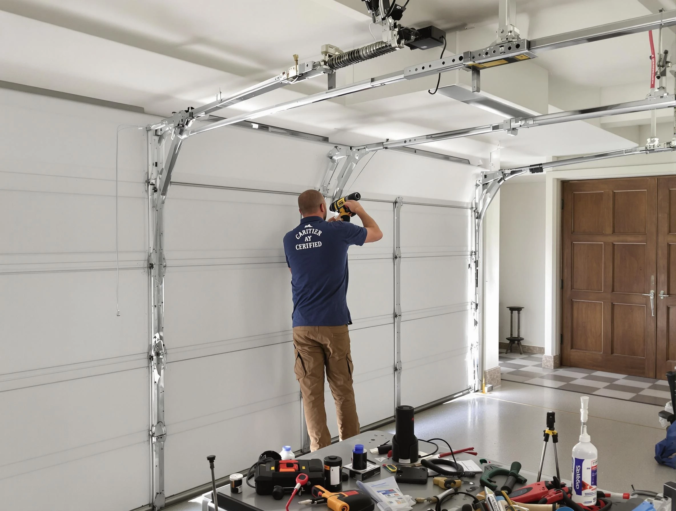 Lyndhurst Garage Door Repair certified technician performing precision garage door repair in Lyndhurst