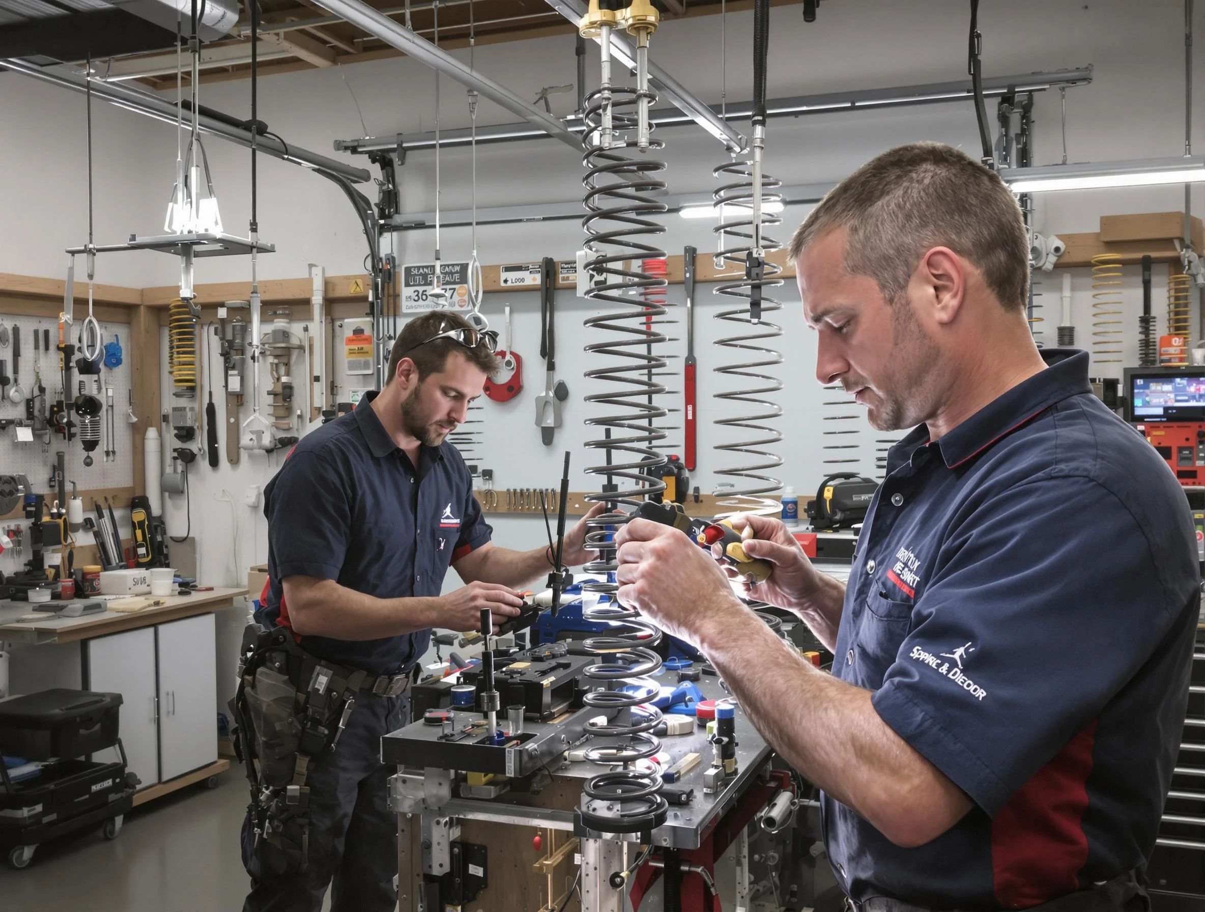 Garage door spring repair service by Lyndhurst Garage Door Repair in Lyndhurst